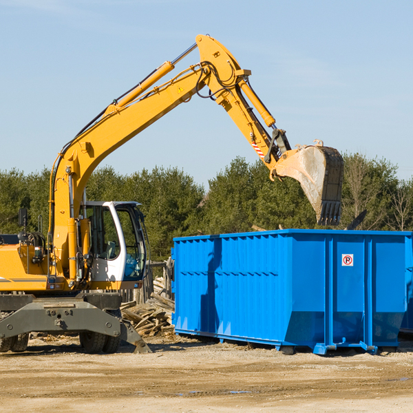 what size residential dumpster rentals are available in Wesley Chapel NC